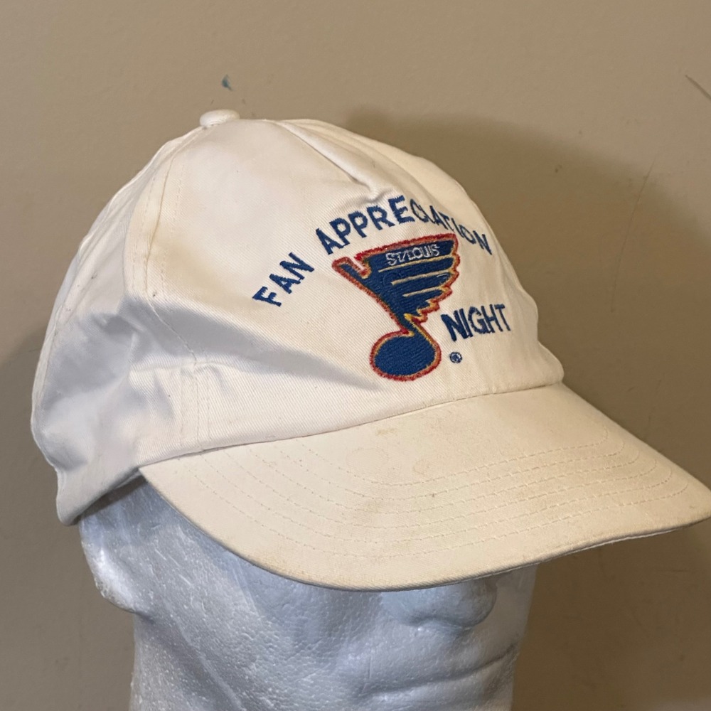 Vintage St Louis Blues Hat Fan Appreciation Night Snapback White NHL Universal